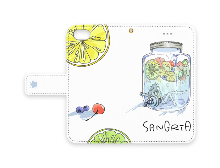 手帳型iPhoneケース - iPhone 8 / 7 / SE2 - ストラップ穴 あり