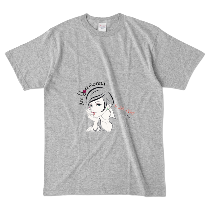 カラーTシャツ - L - 杢グレー (濃色)