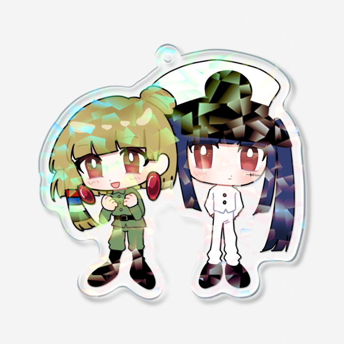 ホログラムアクリルキーホルダー - 70 × 70mm