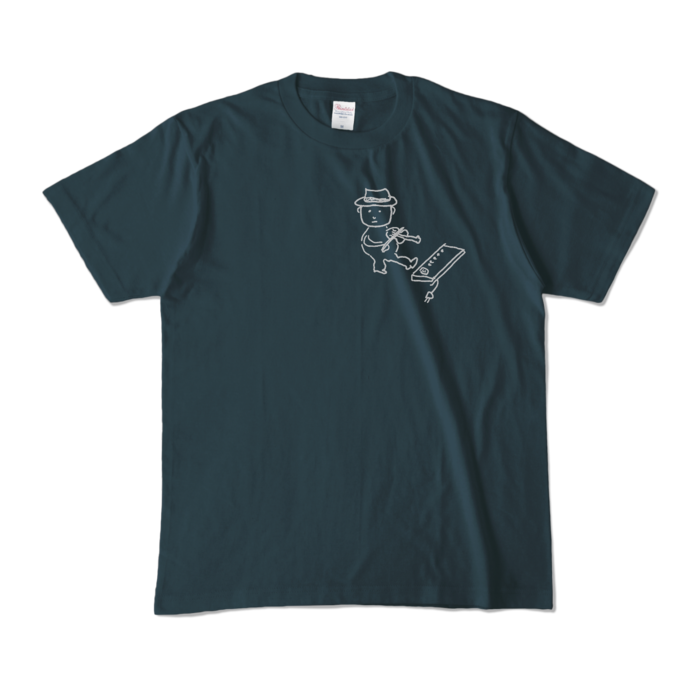 Tシャツ - M - デニム (濃色)-キャラ小