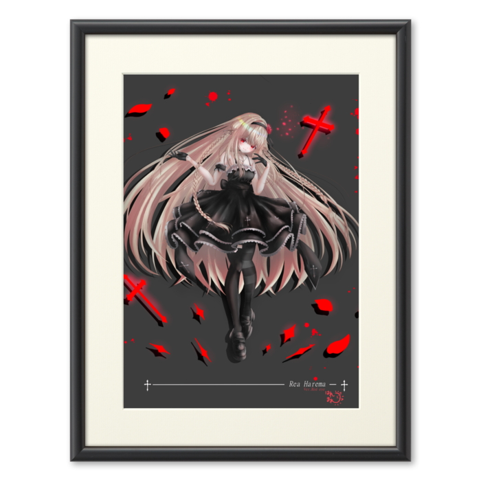 晴間れあ Red eye 複製画(プリモアート) - A4