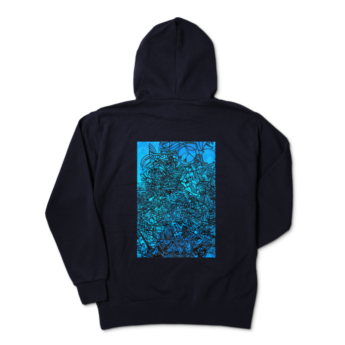 ジップパーカー - XL - ネイビー