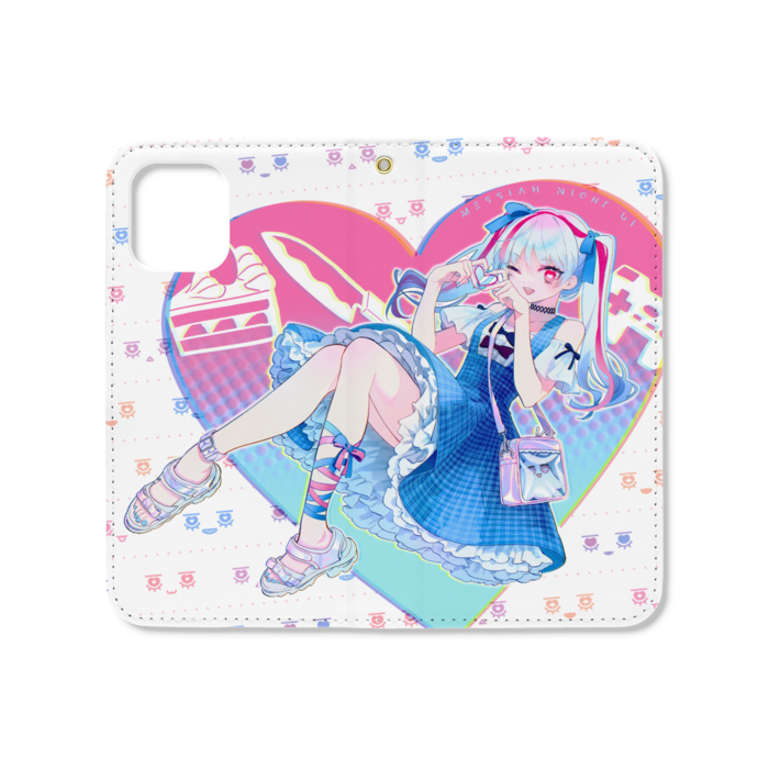 手帳型iPhoneケース（ベルトなし） - iPhone12 mini - ストラップ穴 あり