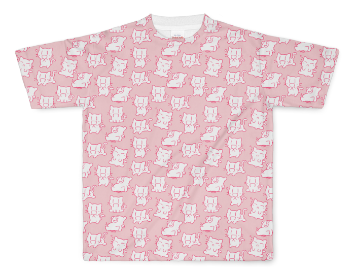 にぃみゃん フルデザイン Tシャツ 【ピンク】 L