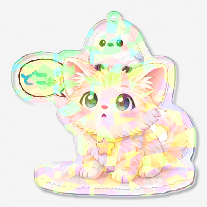 ホログラムアクリルキーホルダー - 70 × 70mm(2)