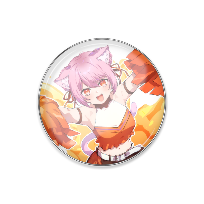 まにゃチアガール-ピンバッジ - 丸形25mm