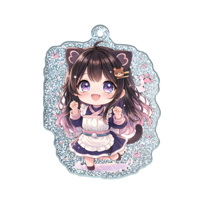 ラメアクリルキーホルダー - 50 × 50mm