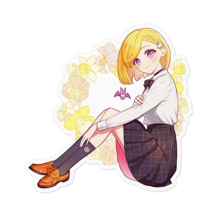 花あり白 - 100 x 100 (mm)