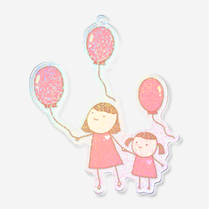 ホログラムアクリルキーホルダー - 100 × 100mm