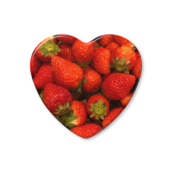 ハート缶バッジ - 57 × 52.5mm