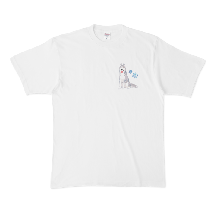 Tシャツ - XL - 銀×白