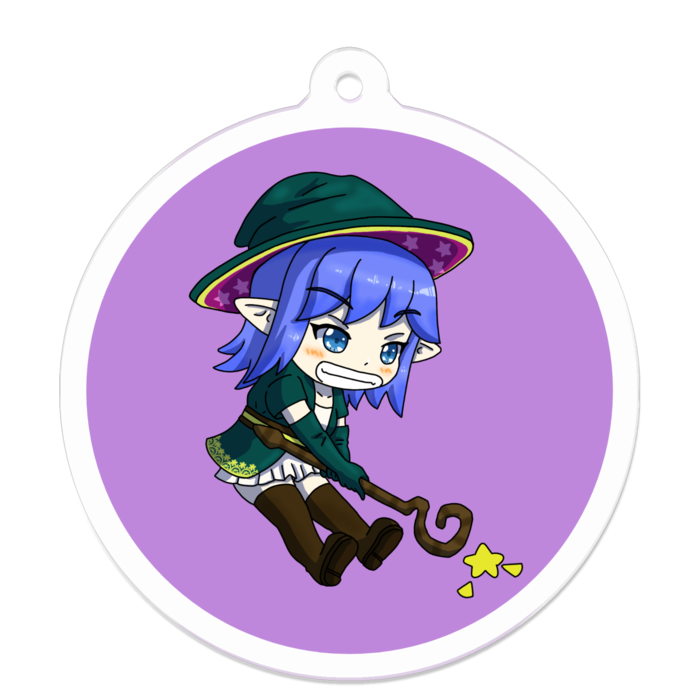 アクリルキーホルダー 円形縁取り- 50 x 50 (mm)