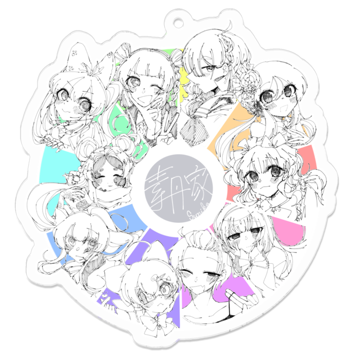 素丹家色相環図アクキー - 70 x 70 (mm)