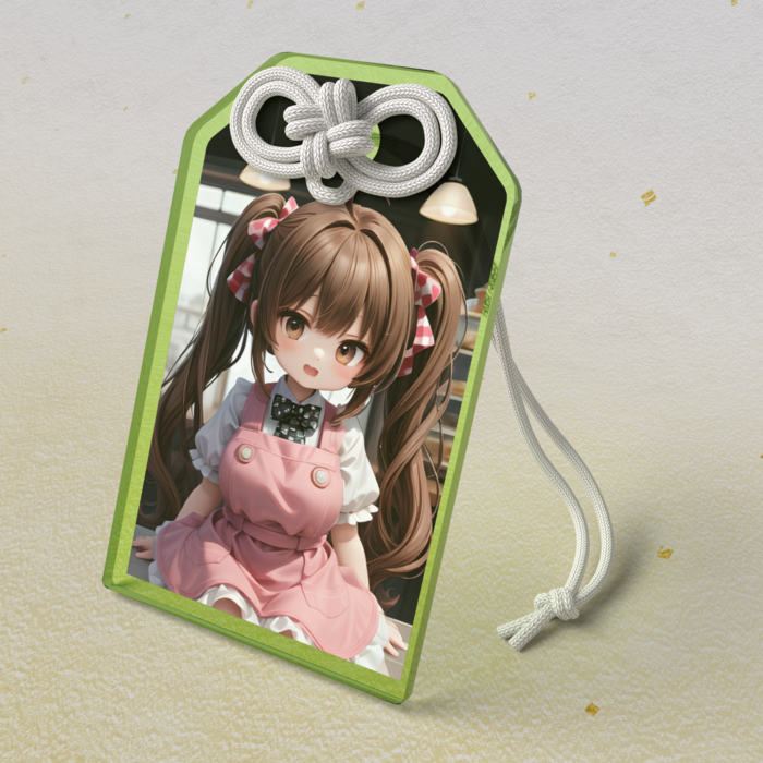 アクリルお守り - 50 × 80mm　　ライトグリーン