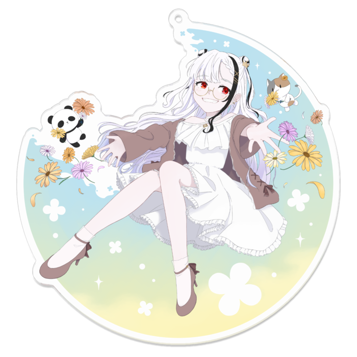 アクリルキーホルダー（コーティング） - 100 x 100 (mm)