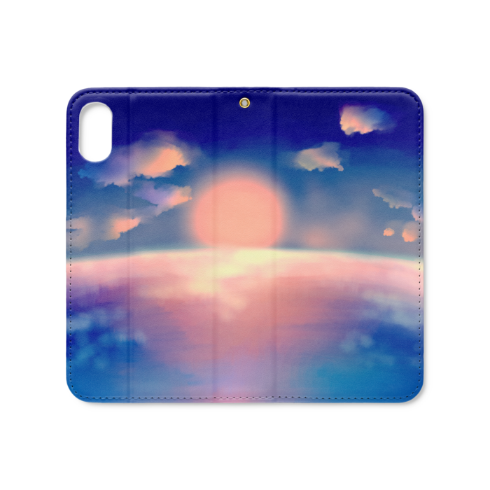 手帳型iPhoneケース(ベルトなし) - iPhone XS / X - ストラップ穴 あり