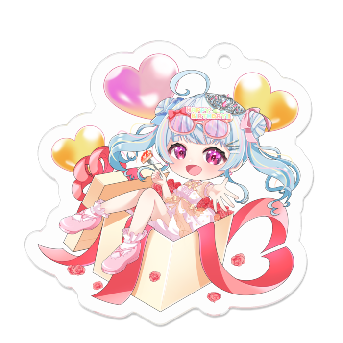 アクリルキーホルダー(コーティング) - 50 x 50 (mm)