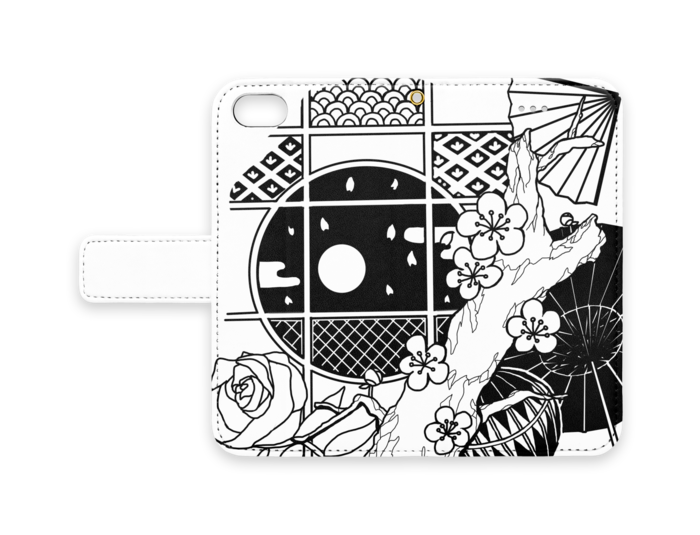 手帳型iPhoneケース - iPhone7 - ストラップ穴 あり