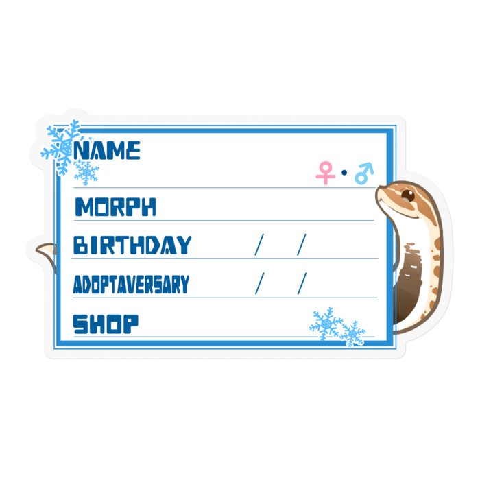 【🐍お名前ステッカー】シシバナ(アナコンダ) ‐雪(英語)