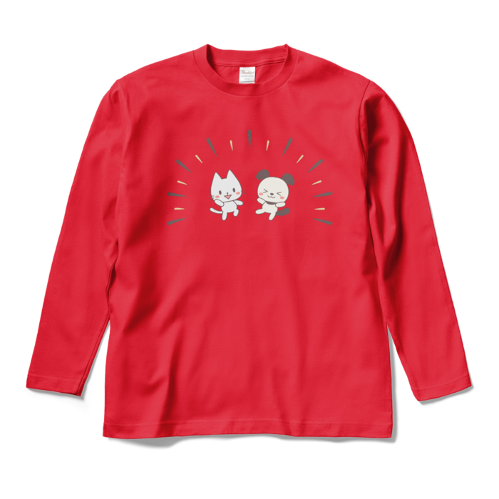 ロングスリーブTシャツ　赤色　M