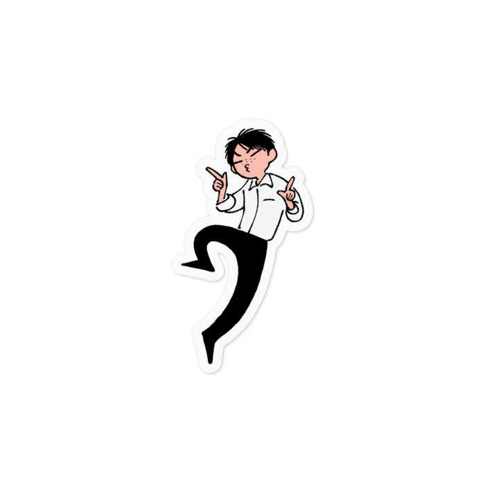 ステッカー - 100 x 100 (mm)白