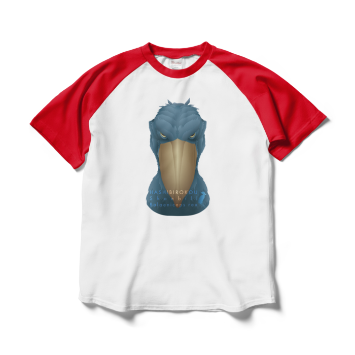 ラグランTシャツ - L - ホワイト×レッド