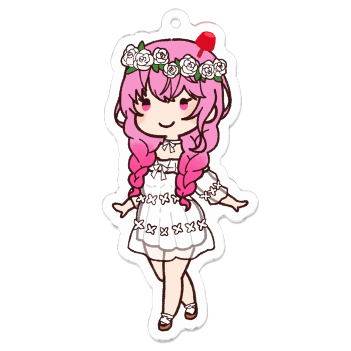 アクリルキーホルダーMサイズ 70 x 70 (mm)