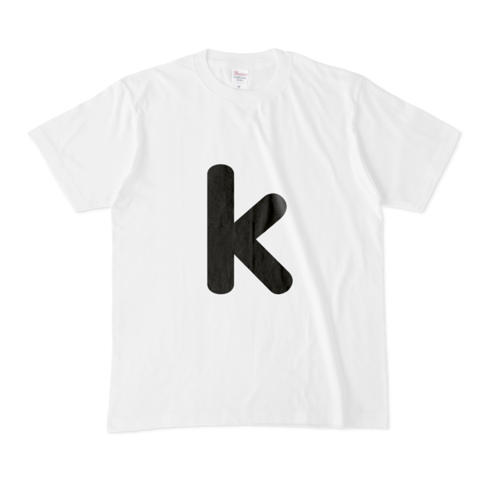 「k」（小文字）Tシャツ - M - 白