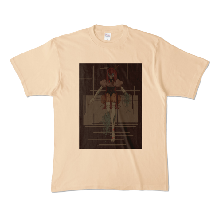 【ロボメイド斬梦(きりむ)】カラーTシャツ - XL - ナチュラル (淡色)