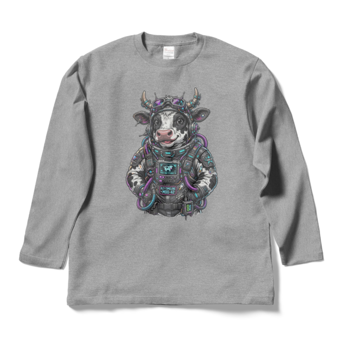 ロングスリーブTシャツ - L - 杢グレー