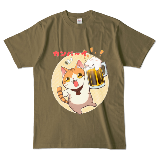 カラーTシャツ - L - オリーブ (濃色)