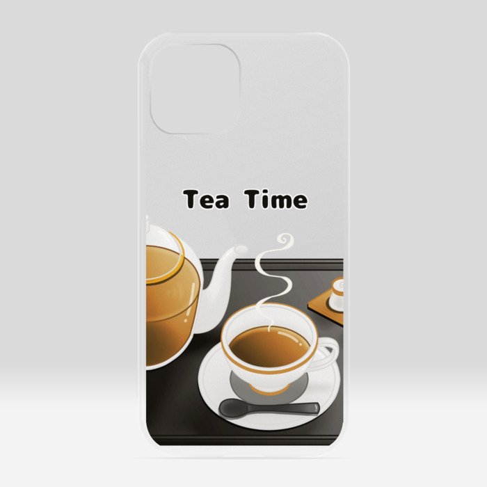 クリアiPhoneケース　紅茶　iPhone 13