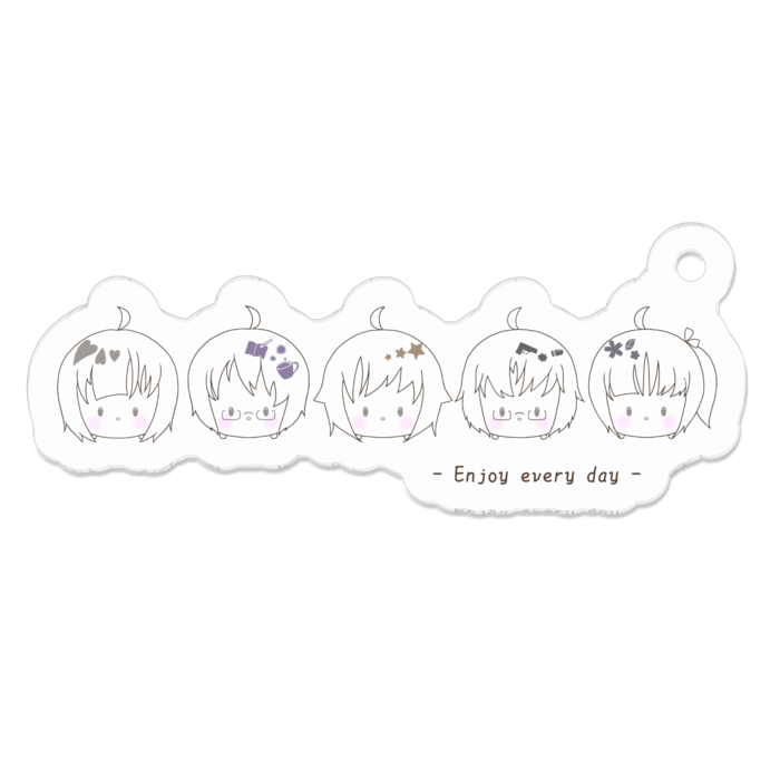 アクリルキーホルダー - 50 x 50 (mm)