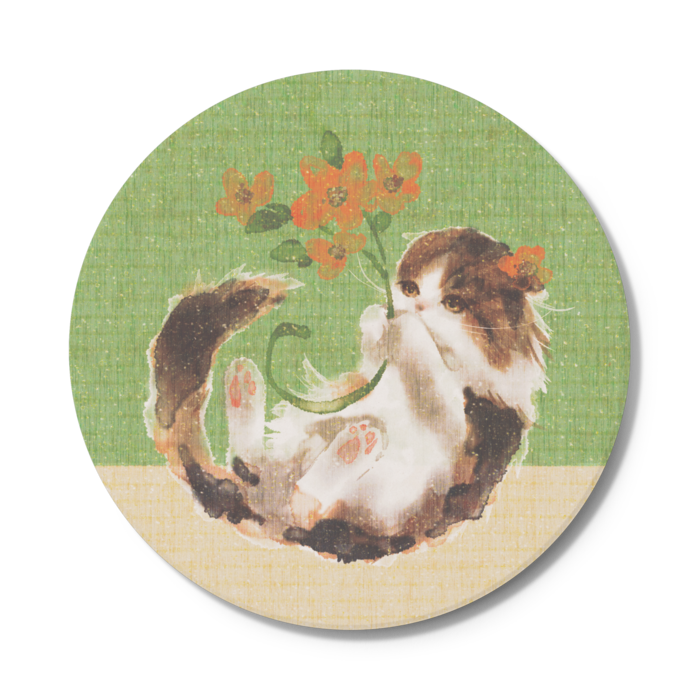 コースター緑 - 円形