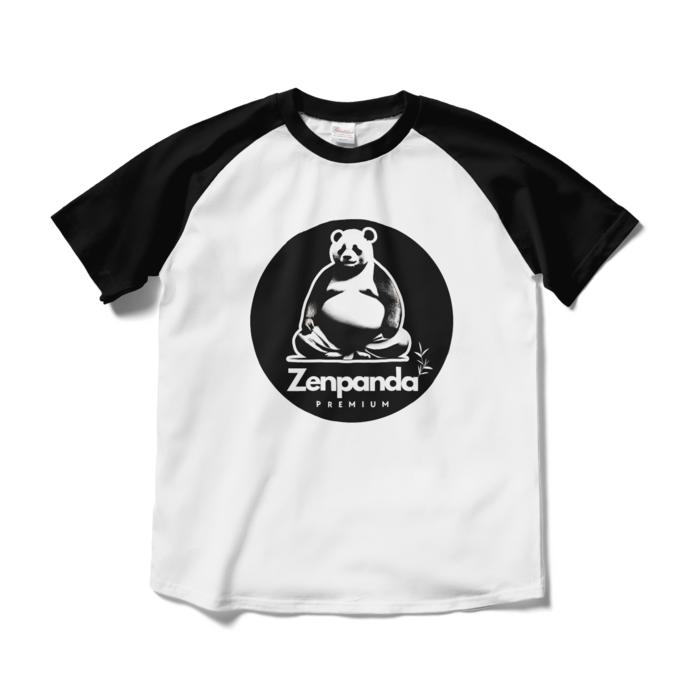 ラグランTシャツ - M - ホワイト×ブラック