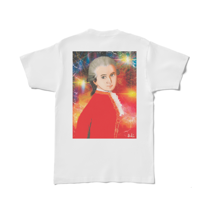 背面プリントTシャツ - L - 白