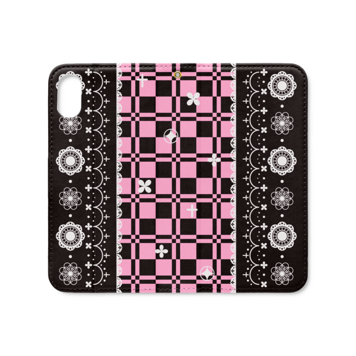 手帳型iPhoneケース(ベルトなし) - iPhone XS / X - ストラップ穴 あり
