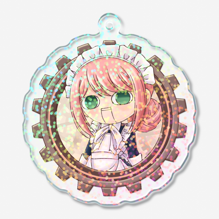 ちっこいマリー2歯車ホログラムアクキー(グリッター) - 50 × 50mm