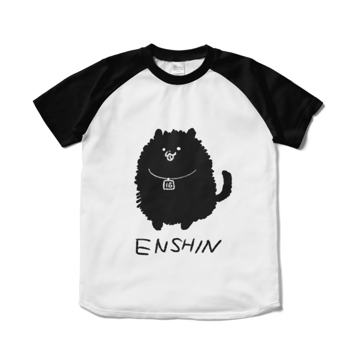 ラグランTシャツ - S - ホワイト×ブラック