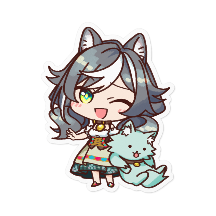 ステッカー [うぃんく]100 x 100 (mm)(1)