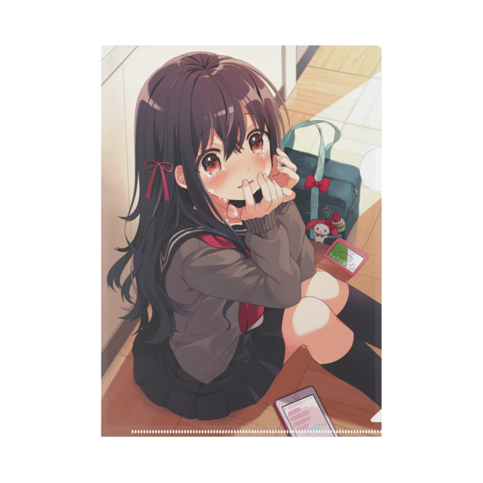 泣きjkクリアファイル とりあえず Booth