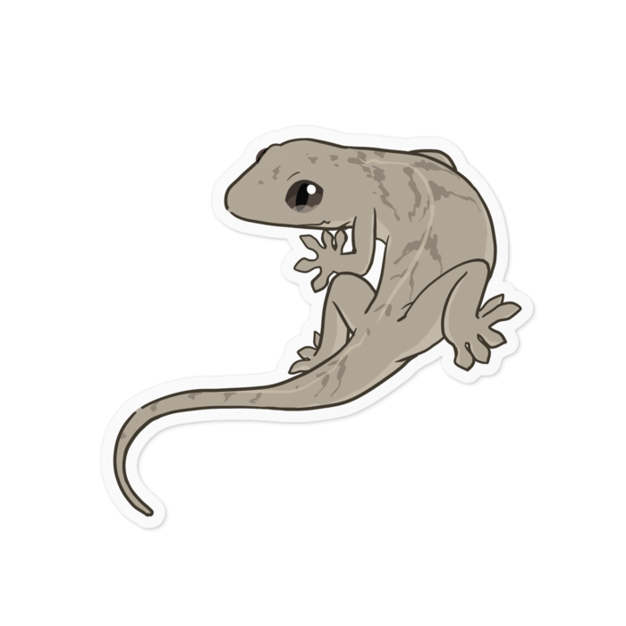 ニホンヤモリステッカー(白)