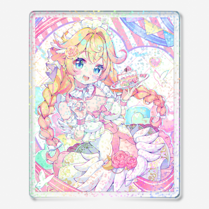 ホログラムアクリルキーホルダー - 70 × 70mm