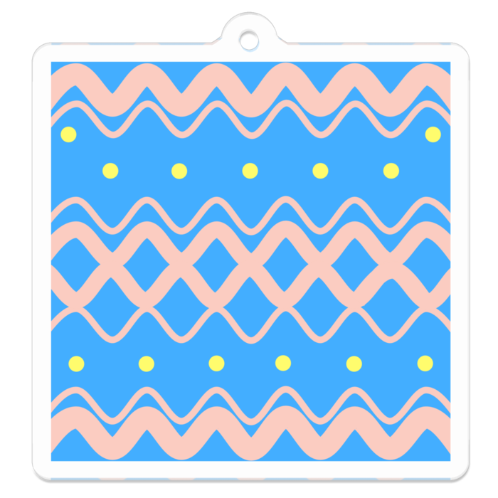 アクリルキーホルダー（コーティング） - 50 x 50 (mm)