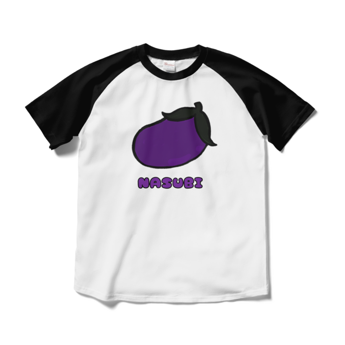 ラグランTシャツ - M - ホワイト×ブラック