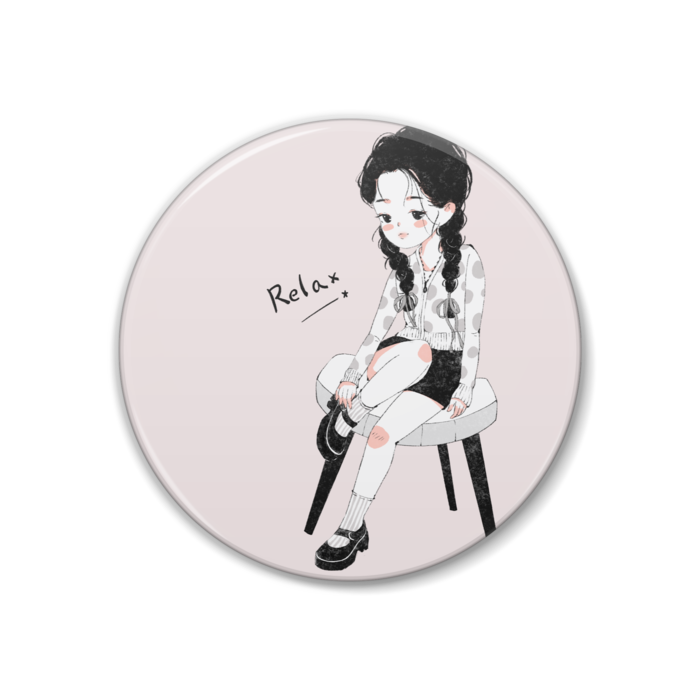 缶バッジ（リラックス） - 38mm