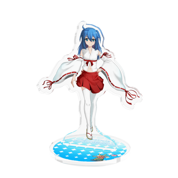 巫女アクリルフィギュア - 70x70mm