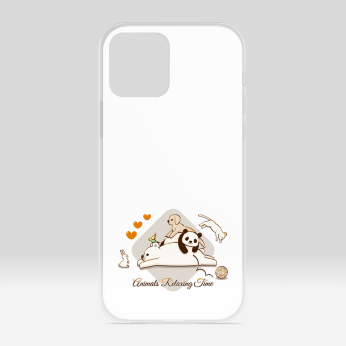クリアiPhoneケース　白色　iPhone 12 / 12Pro