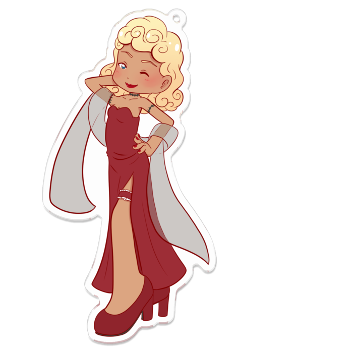 アクリルキーホルダー（コーティング） - 100 x 100 (mm)