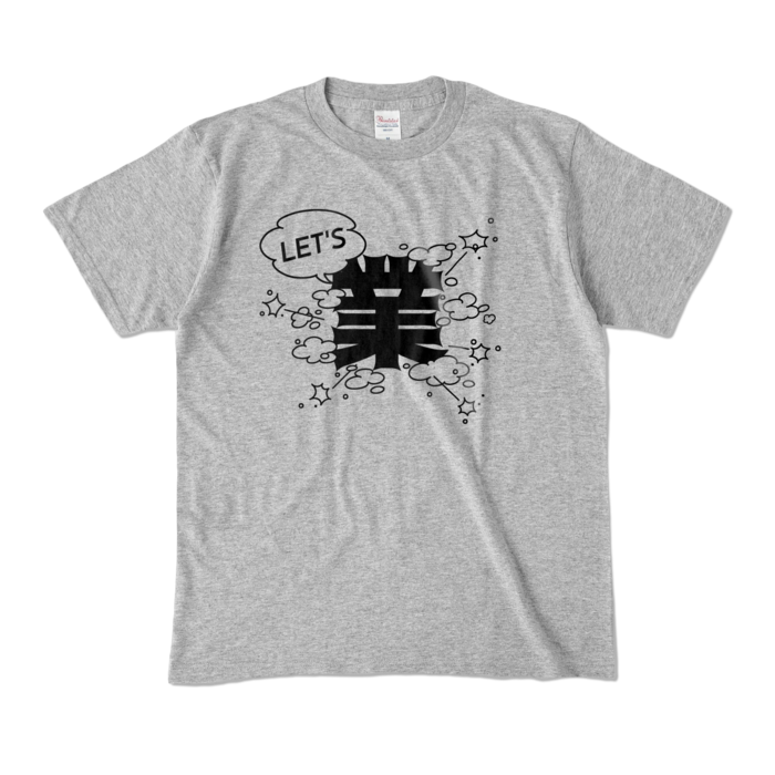 カラーTシャツ - M - 杢グレー (濃色)